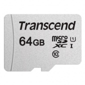 Карта памяти Transcend 300S micro SDXC Card U1 UHS-I 64GB (100Mb/s. 450x) без адаптера, class 10 U1