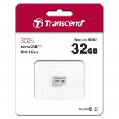 Карта памяти Transcend 300S micro SDHC Card U1 UHS-I 32GB (95Mb/s. 400x), class 10 U1 без адаптера